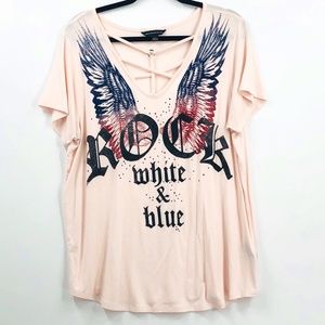 Rock & Republic Shirt Peach XL